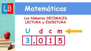 Los Números DECIMALES LECTURA y ESCRITURA ✔👩‍🏫 PRIMARIA [upl. by Renate]