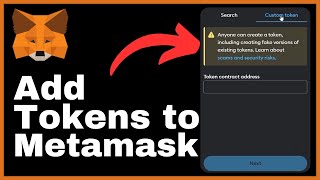 How to Add Tokens to Metamask [upl. by Cherianne]