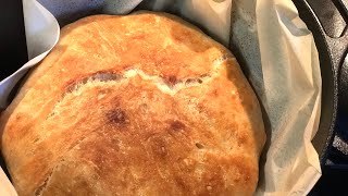 Dutch Oven Artisan Bread Easy No Knead Recipe [upl. by Assirrac]