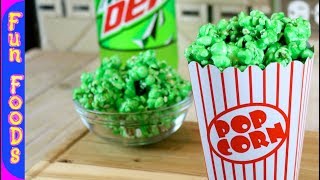 Mountain Dew Flavored Popcorn  How to Make Candy Popcorn [upl. by Loralie]