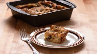 Raisin Bread Pudding Recipe [upl. by Yatnoj]