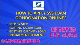 HOW TO APPLY SSS LOAN CONDONATION ONLINE UPDATED 2023 [upl. by Aerdnael]