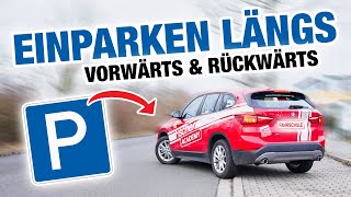 Einparken LÄNGS  einfach erklärt 🚘  Fischer Academy [upl. by Dorrej694]