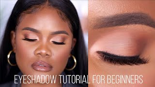 EYESHADOW TUTORIAL FOR BEGINNERS Very Detailed [upl. by Nylarat]