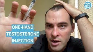 One Handed Testosterone Gluteal Injection [upl. by Dinnage456]