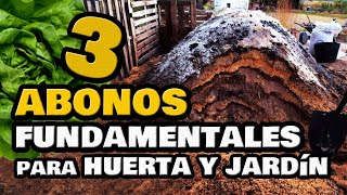 Los 3 MEJORES ABONOS para Huerto y Plantas 🌿 Abono Casero Orgánico Ecológico para Plantas [upl. by Mosera217]