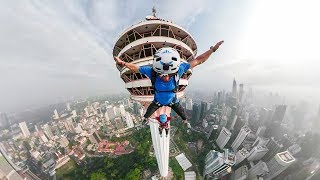 GoPro BASE Jumping the Worlds 7th Tallest Tower with Marshall Miller [upl. by Hseyaj]