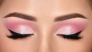 QUICK amp EASY Pink Smokey Eye Makeup Tutorial [upl. by Islean]