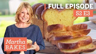 Martha Stewart Bakes Brioche Bread 4 Ways  Martha Bakes S2E3 quotBriochequot [upl. by Nnahgem309]