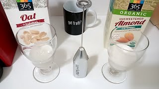 Oat Milk vs Almond Milk part 2 Frothing Test [upl. by Sharp]