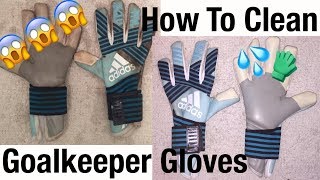 How To Clean Goalkeeper Gloves 3 Simple Steps [upl. by Pronty]