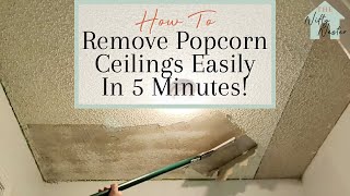 How To Remove Popcorn Ceilings Easily  Remove Popcorn In 5 Minutes [upl. by Esimehc]