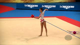 AVERINA Dina RUS  2018 Rhythmic Worlds Sofia BUL  Qualifications Ball [upl. by Carmelle]