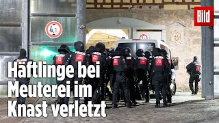 Gefängnismeuterei Polizei stürmt Knast in Thüringen  JVA Untermaßfeld [upl. by Photima446]